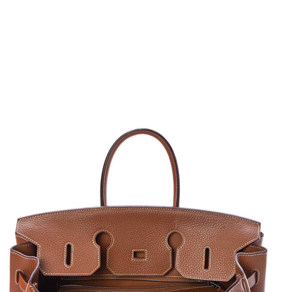 Hermes Taurillon Clemence Birkin 35 Gold 17 of 39