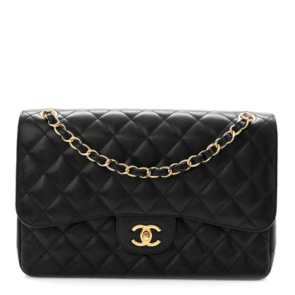 Chanel Caviar Quilted Jumbo Double Flap Black 1 of 10