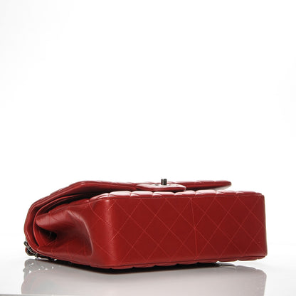 Chanel Lambskin Quilted Jumbo Double Flap Red 4 of 10
