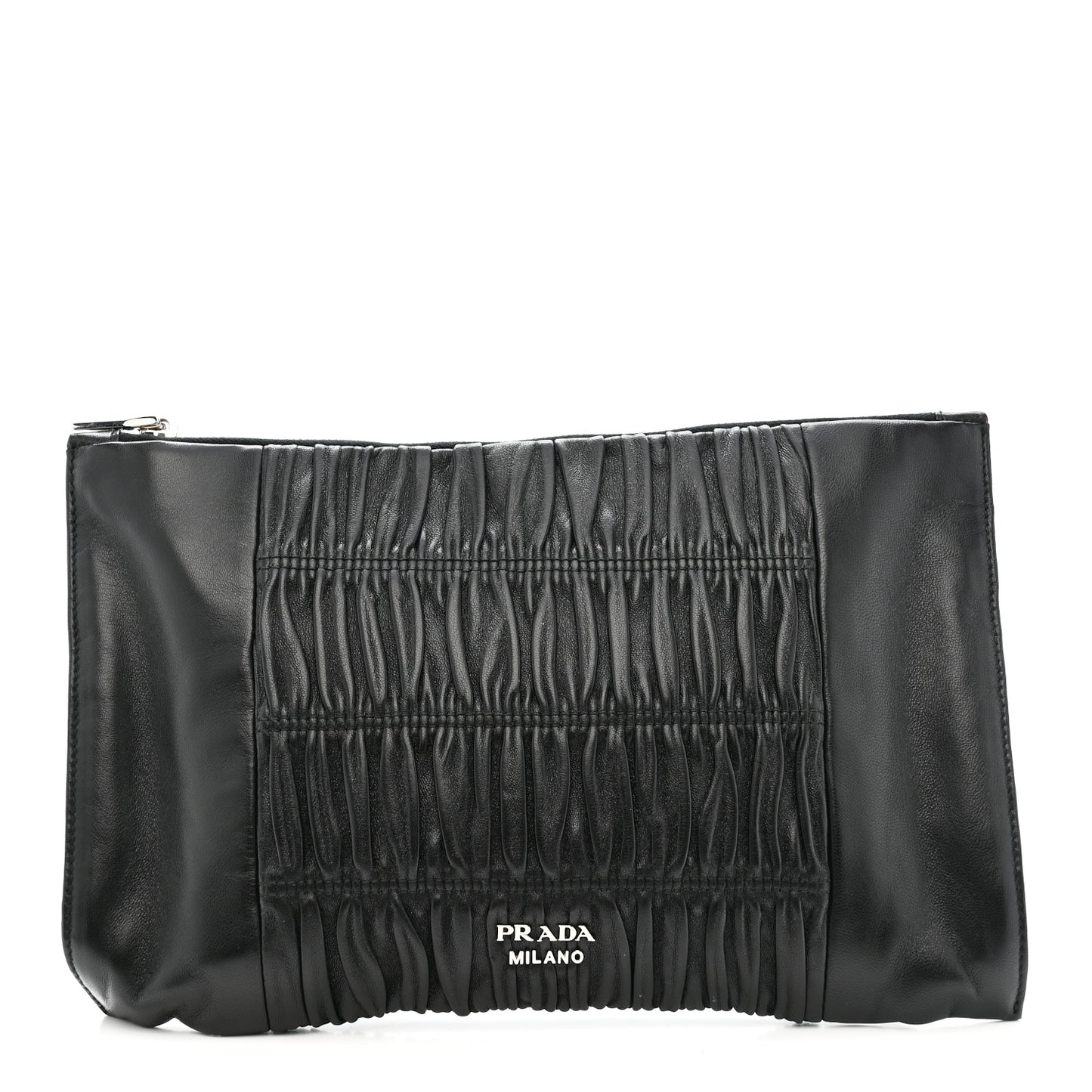 Nappa Gaufre Clutch Nero Black