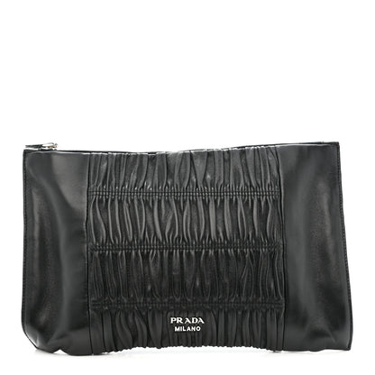 Prada Nappa Gaufre Clutch Nero Black 1 of 10