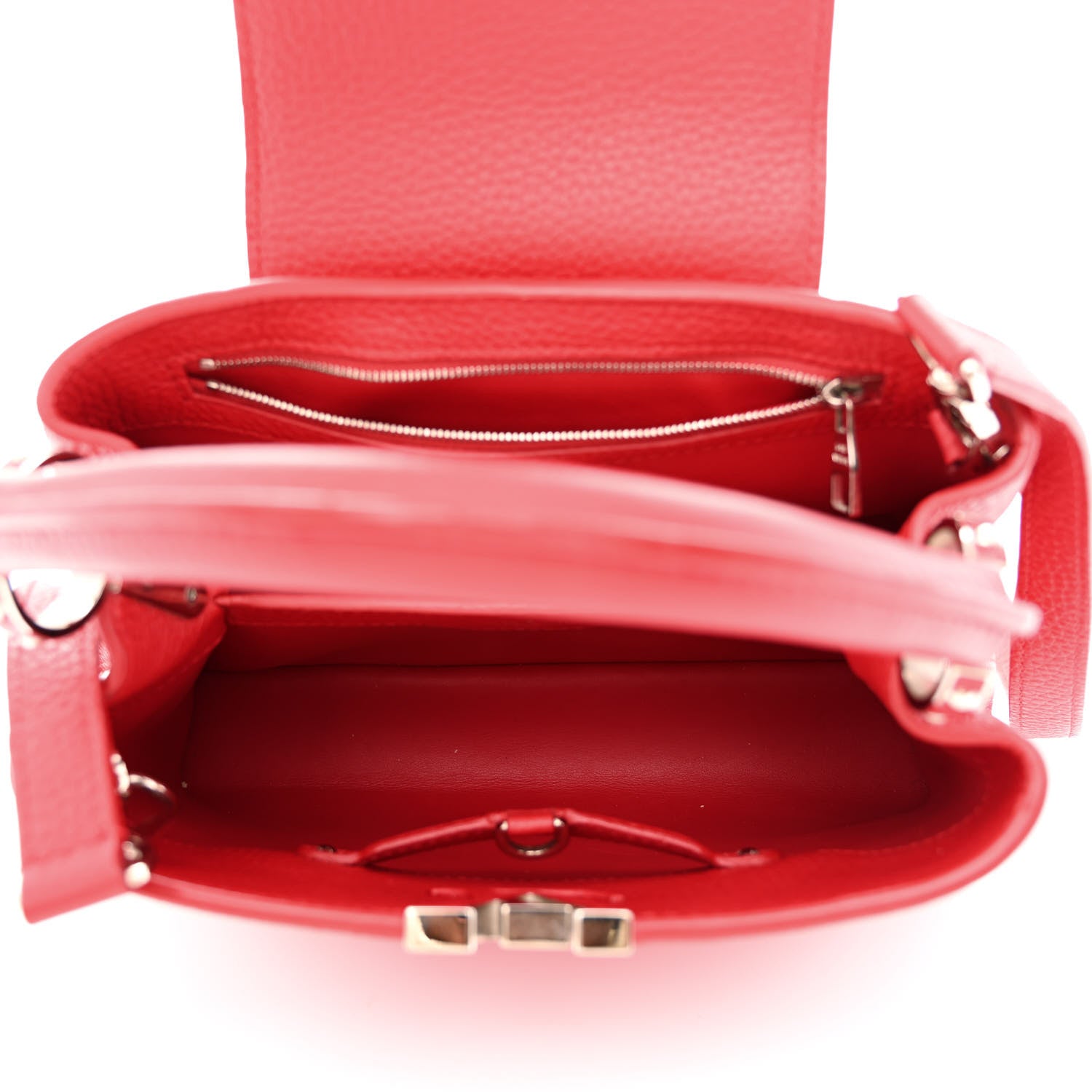 Louis Vuitton Taurillon Capucines BB Rubis 4 of 11