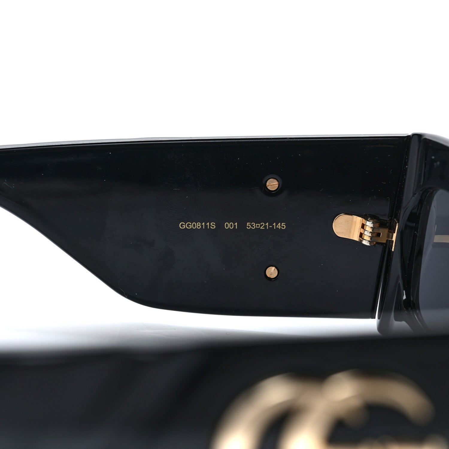 Gucci Acetate Rectangular Sunglasses GG0811S Black 7 of 8