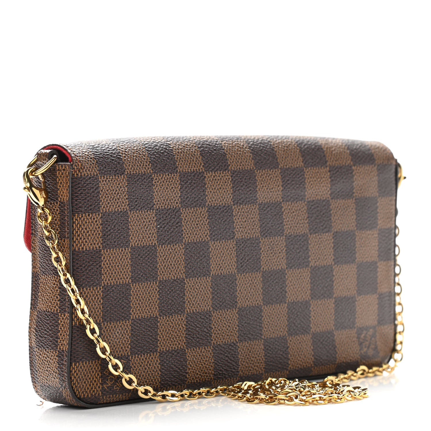 Louis Vuitton Damier Ebene Pochette Felicie Chain Wallet 4 of 16