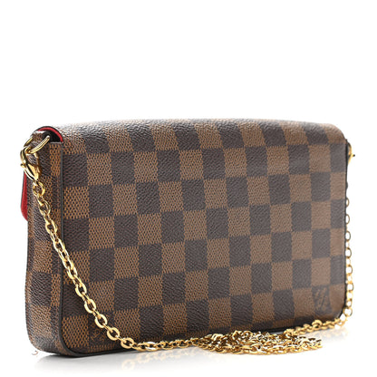 Louis Vuitton Damier Ebene Pochette Felicie Chain Wallet 4 of 16