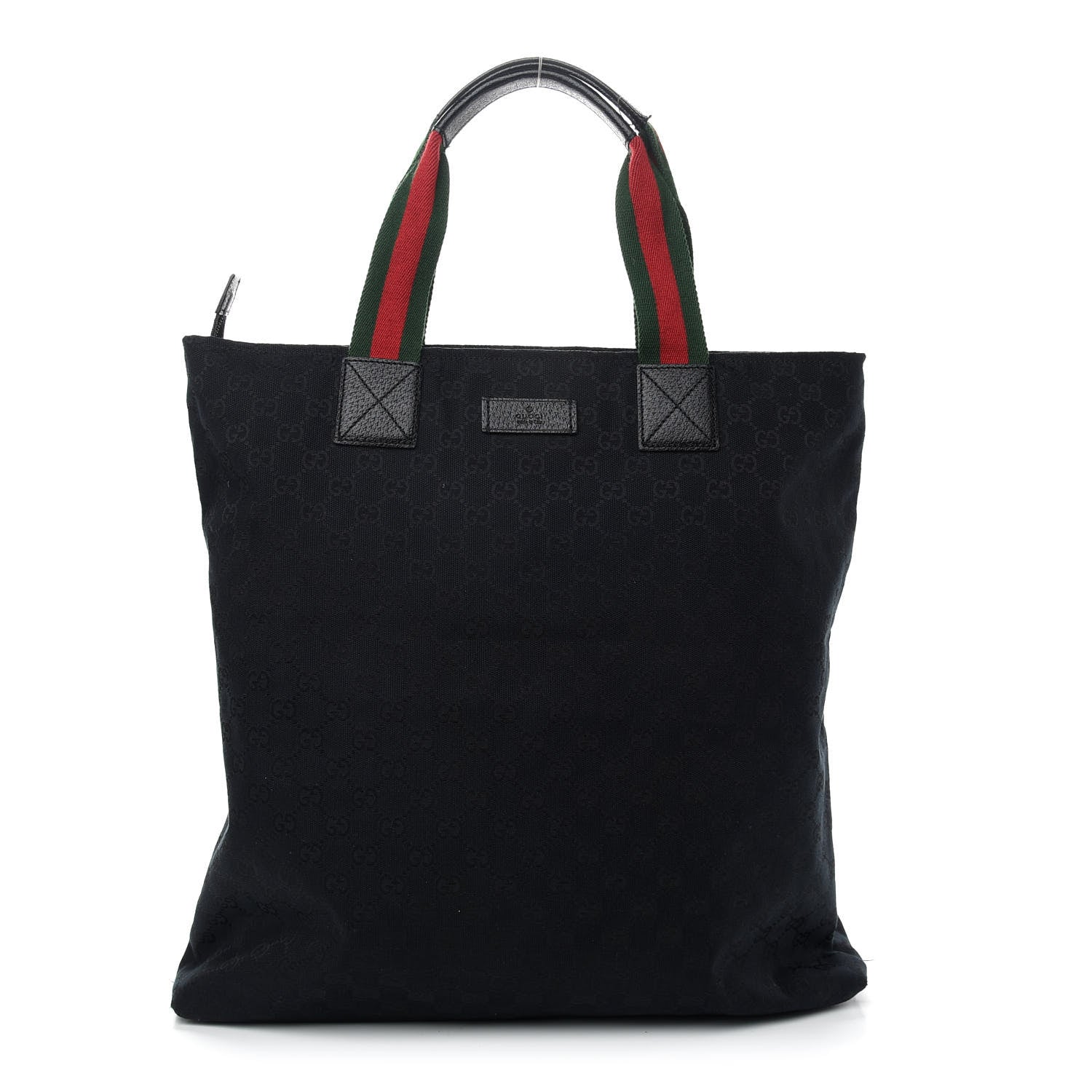 Gucci Nylon Monogram Large Web Handle Vertical Tote Black 1 of 12