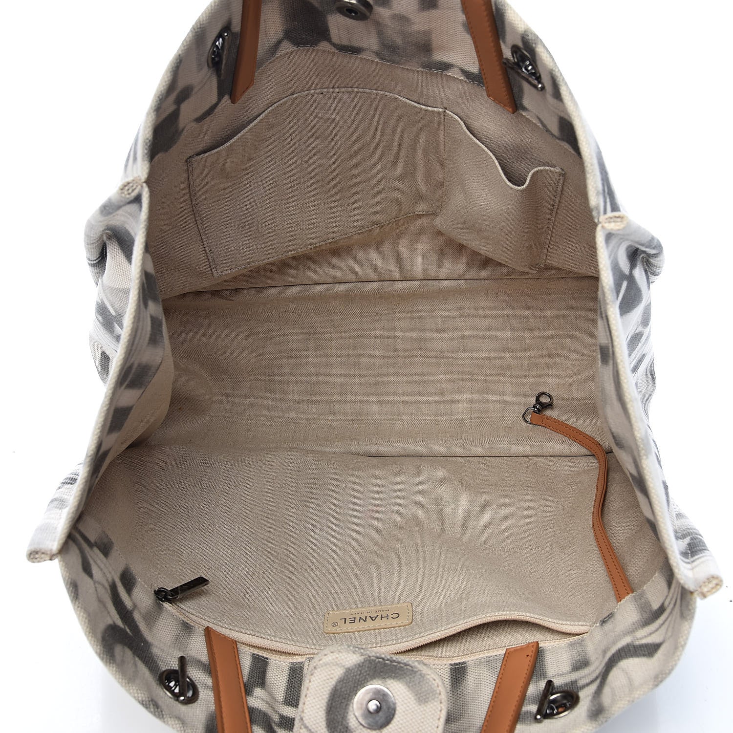 Chanel Canvas Large Iliad Shopping Tote Beige 5 of 13
