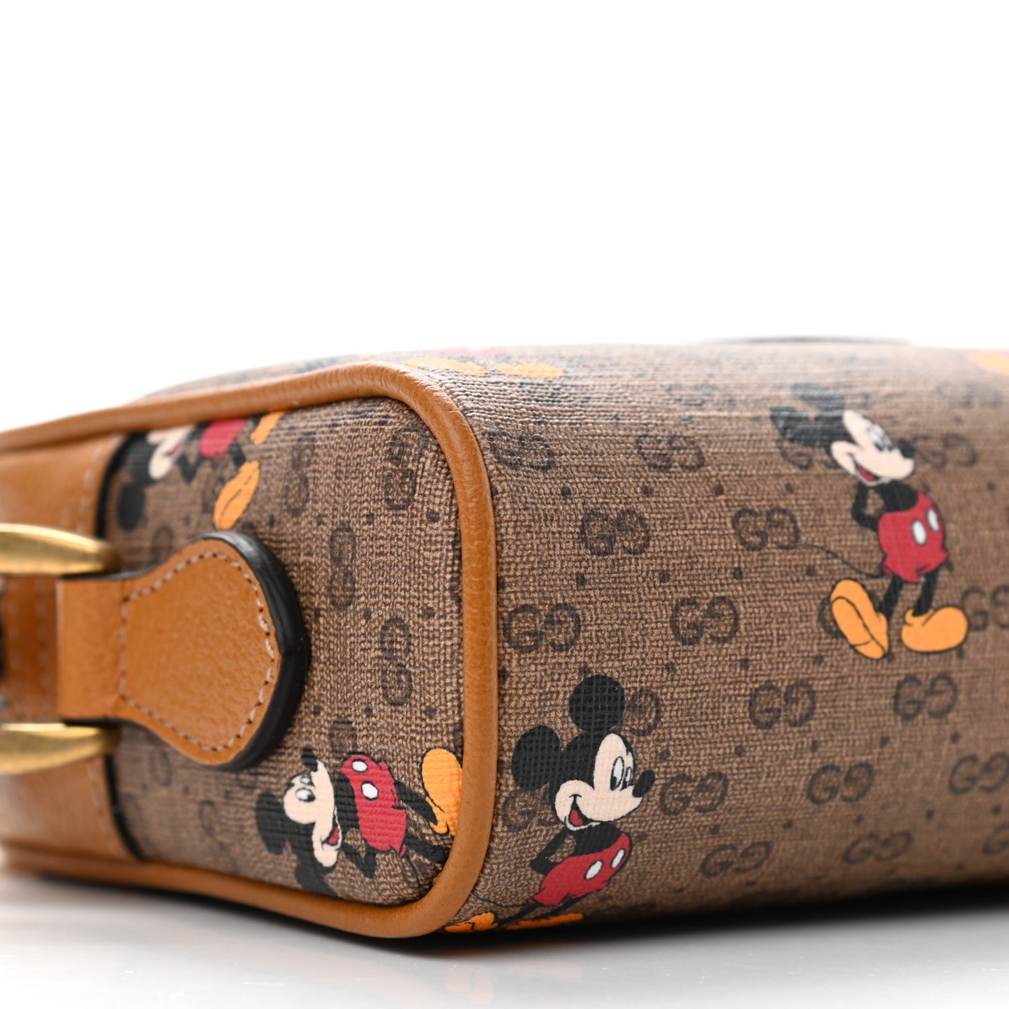 X DISNEY Mini Vintage GG Supreme Monogram Mickey Mouse Shoulder Bag Beige Vintage Sun Oil