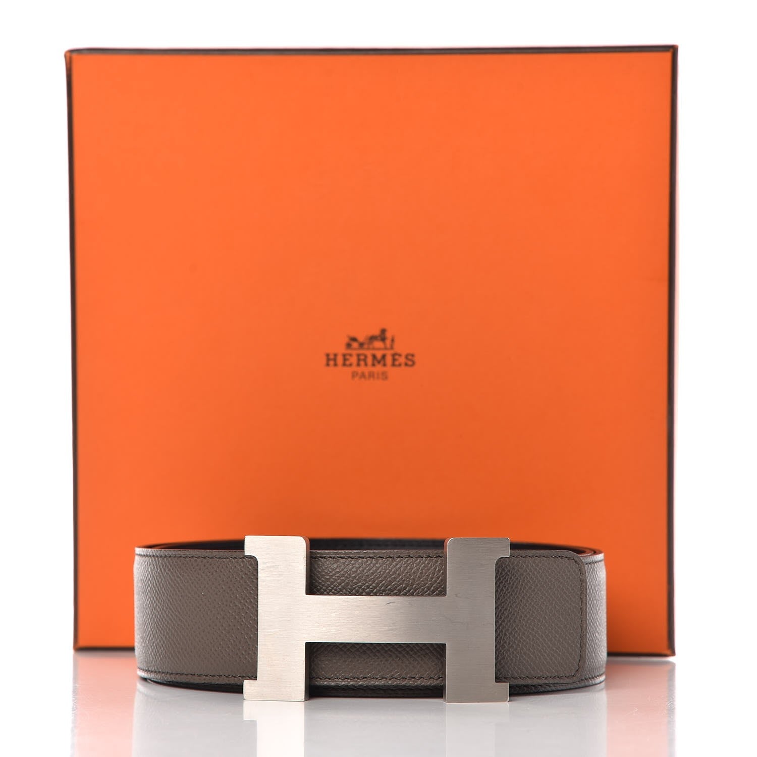 Hermes Epsom Swift 42mm Constance 2 H Belt 90 Etain Black 8 of 8