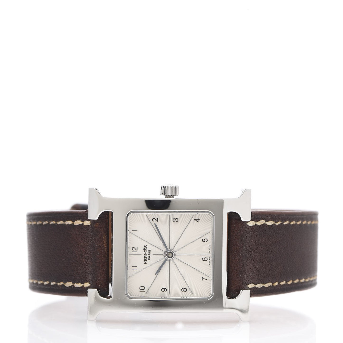 Stainless Steel Barenia 21mm Heure H Hour Quartz Watch Fauve