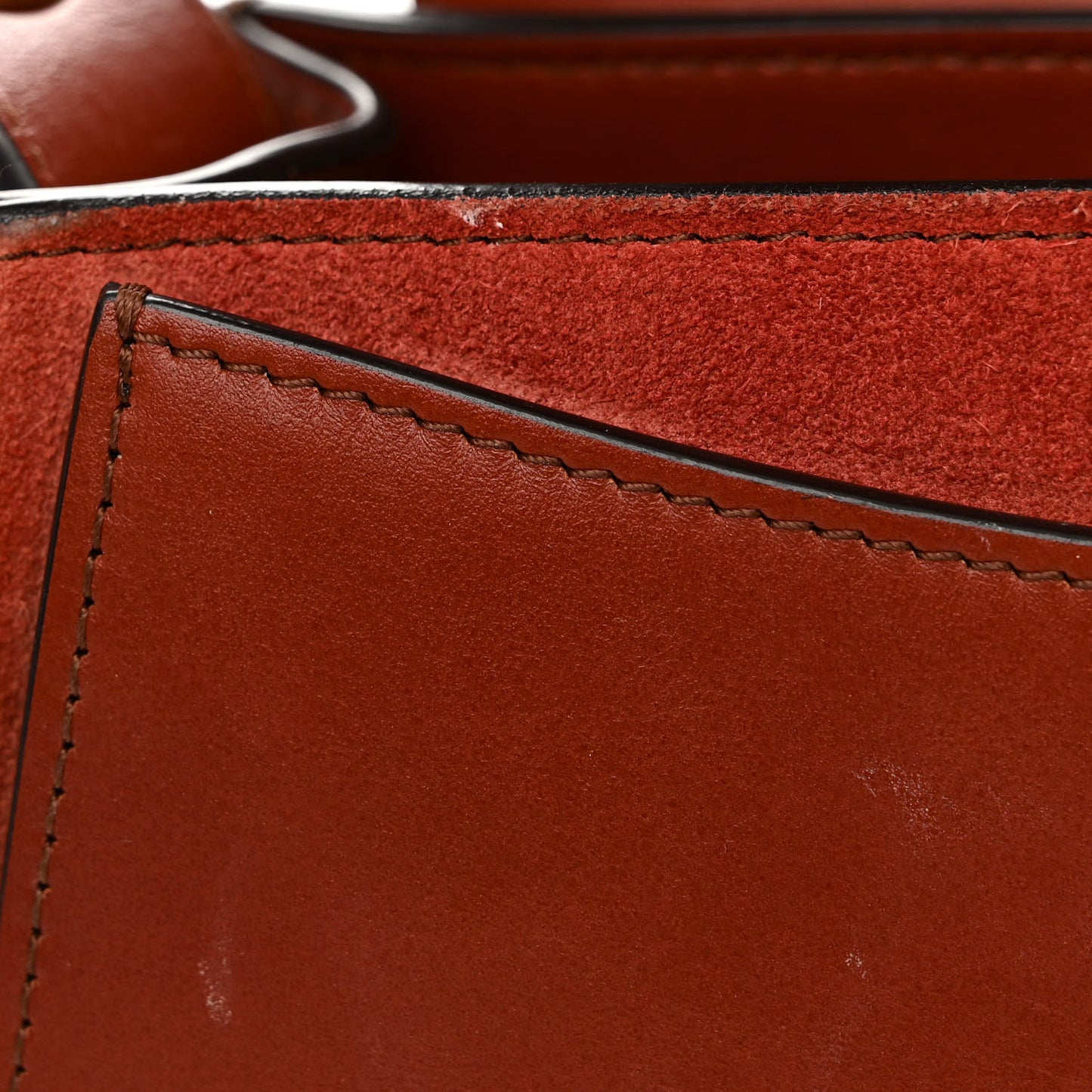 Calfskin Suede Large Tess Bag Sepia Brown