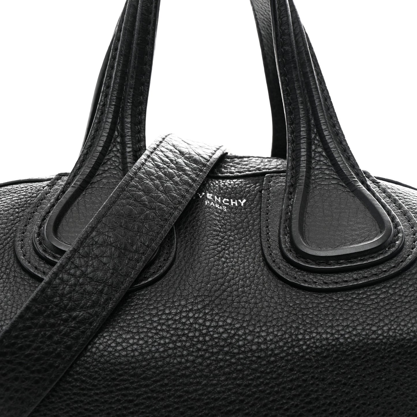 Pebbled Calfskin Small Nightingale Black