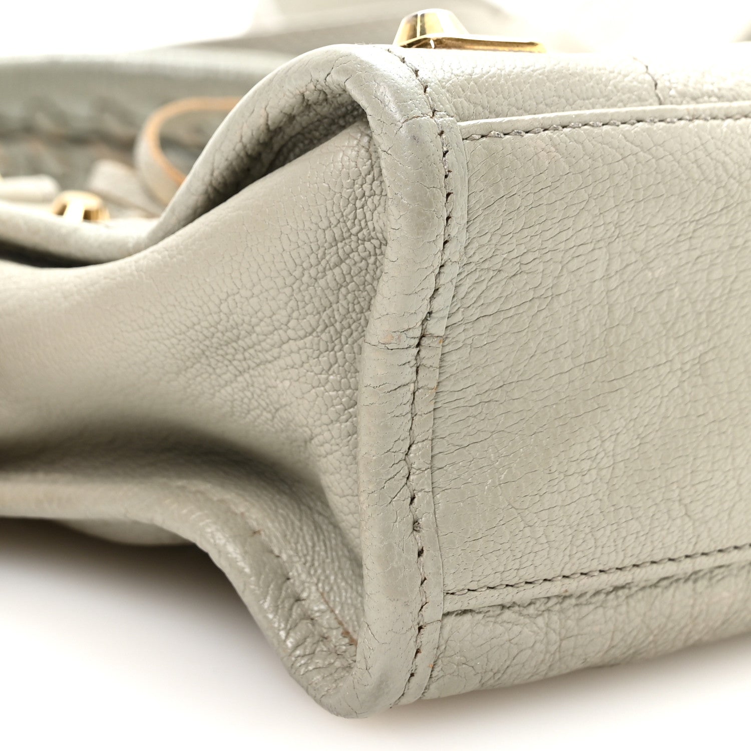Balenciaga Chevre Gold Metallic Edge Hardware Mini City Gris Glace 10 of 11