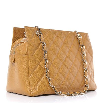 Chanel Caviar Quilted Petit Timeless Shopping Tote PTT Ochre 3 of 10