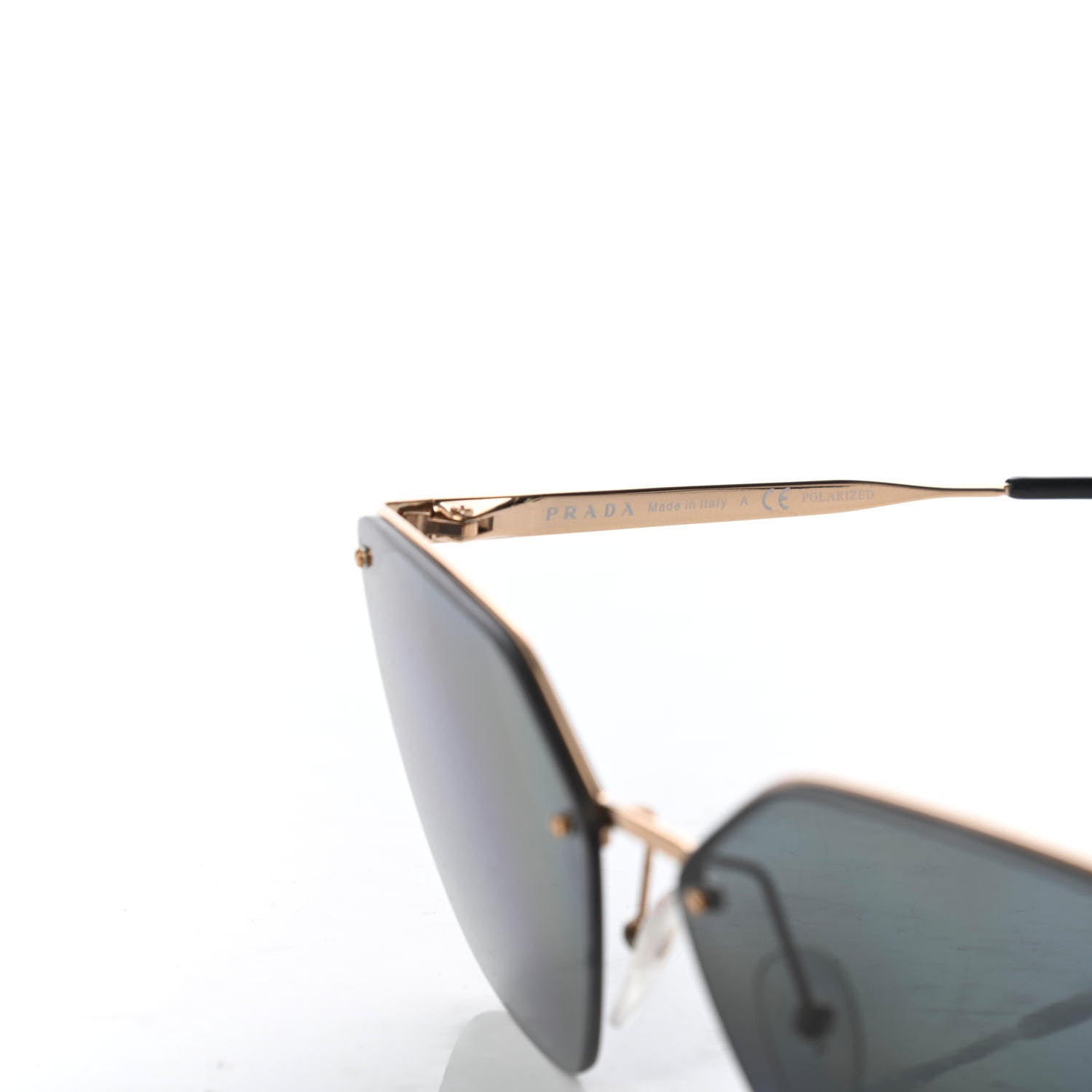 Prada Polarized Cat Eye Sunglasses SPR 68T Black 5 of 8