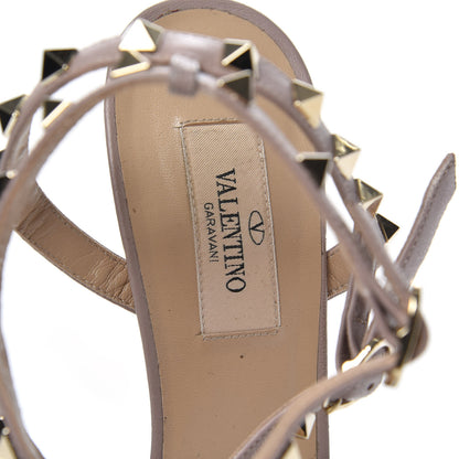 Valentino Garavani Patent Nappa Rockstud Ankle Strap 65mm Pumps 38 Black Poudre 6 of 9