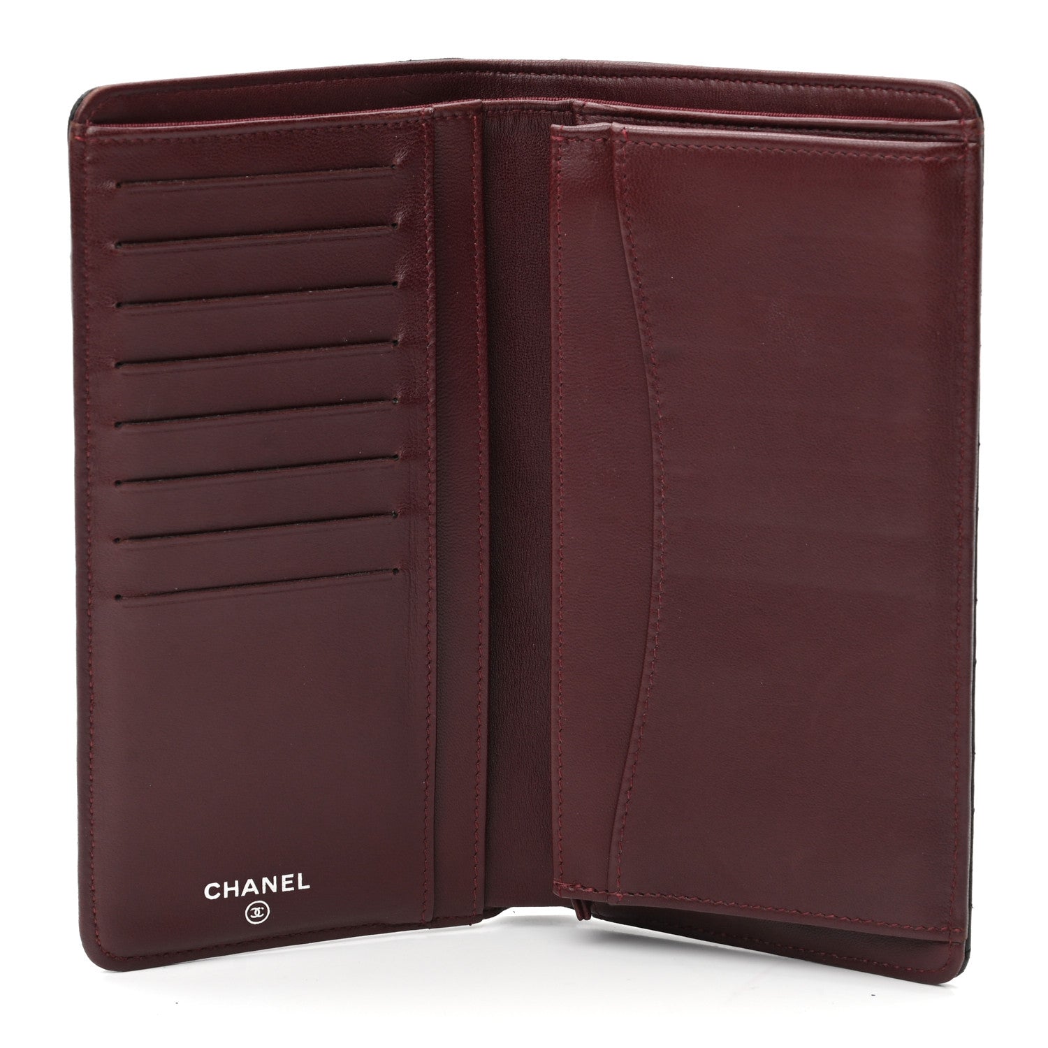 Chanel Lambskin Quilted Yen Wallet Black 4 of 6