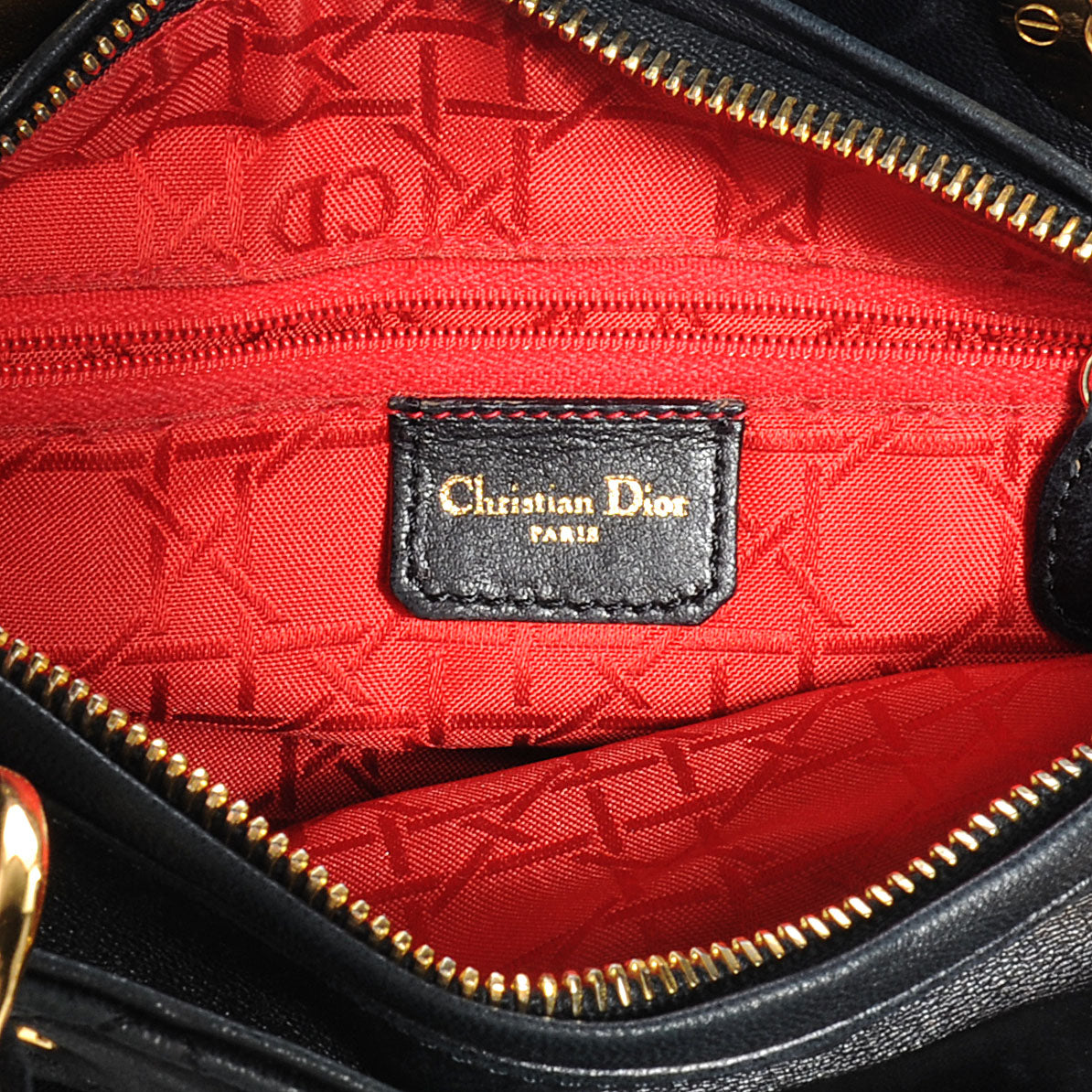 Lambskin Cannage Medium Lady Dior Black