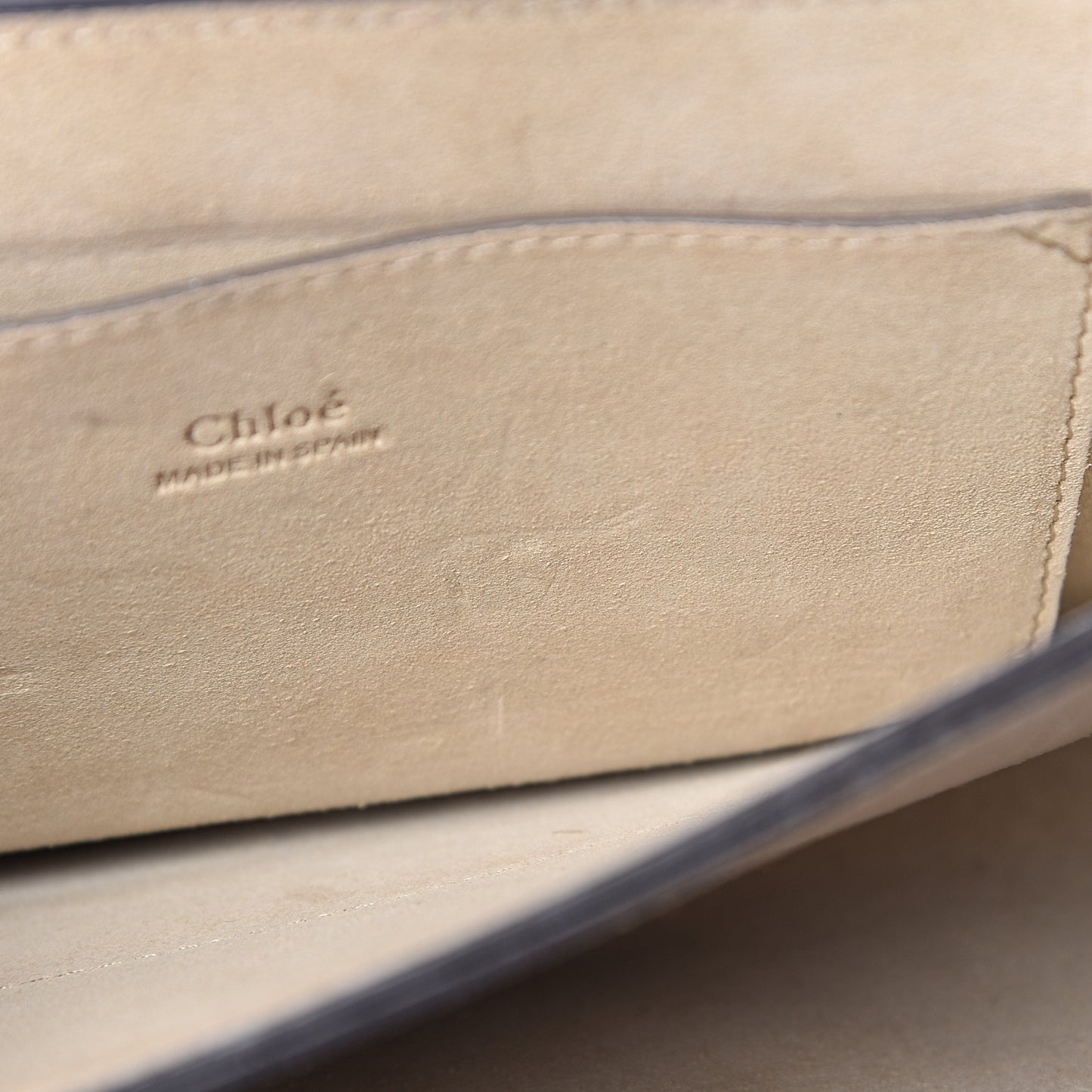 Suede Calfskin Small Faye Shoulder Bag Motty Grey