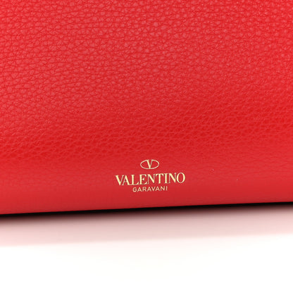 Valentino Garavani Grained Calfskin Small Rockstud Shoulder Tote Rouge Pur 7 of 10