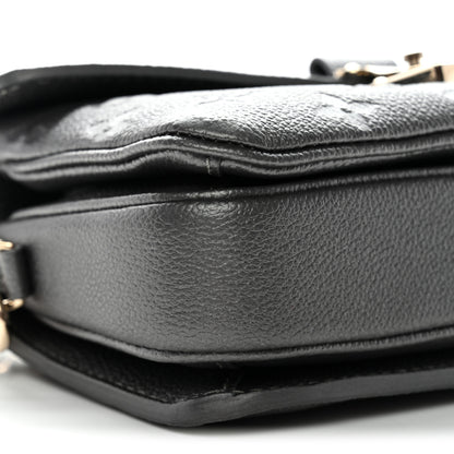 Louis Vuitton Shimmery Empreinte LV Ski Pochette Metis East West Gun Metal 8 of 9