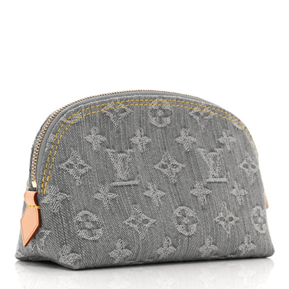 Louis Vuitton Denim Monogram Pochette Cosmetique PM Cloudy Grey 3 of 8