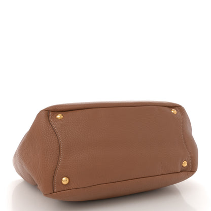 Prada Vitello Daino Side Pocket Hobo Cuoio 4 of 10