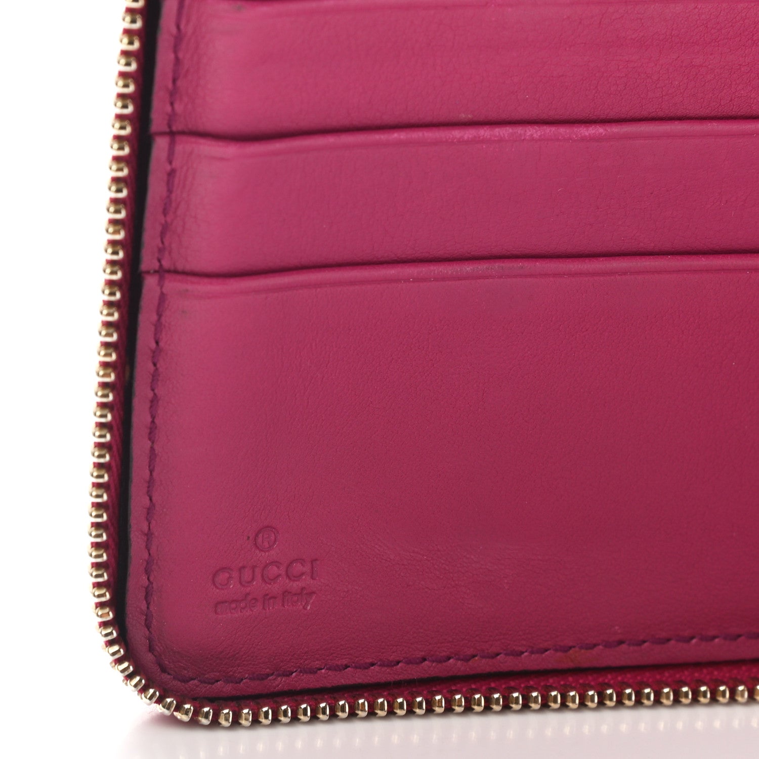 Gucci Patent Soho Zip Around Wallet Bright Bougainvillea 6 of 10