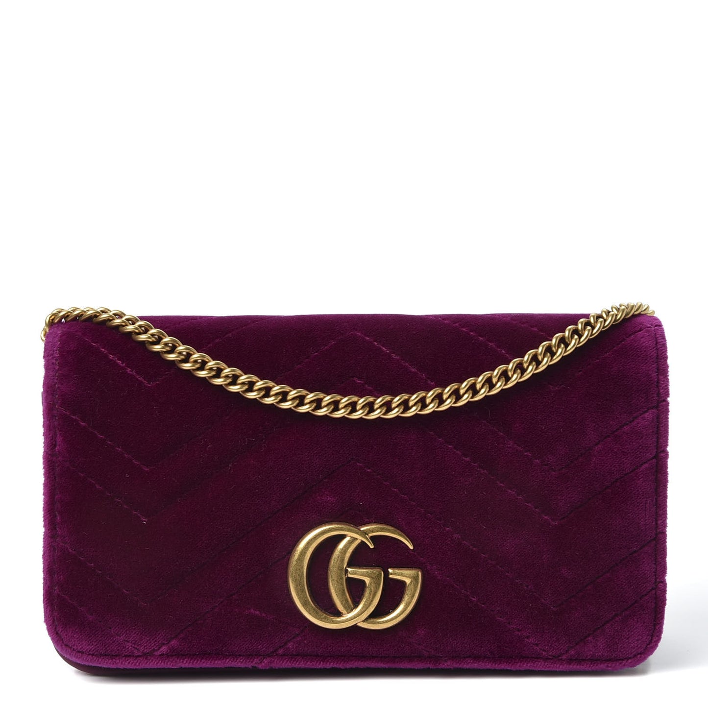 Velvet Matelasse GG Marmont Mini Bag Fuchsia Violet Cyclamen