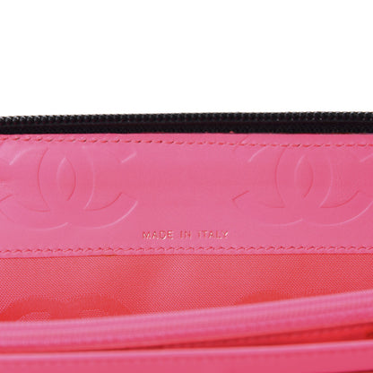 Chanel Calfskin Cambon Zip Around Organizer Wallet Black White 11 of 17