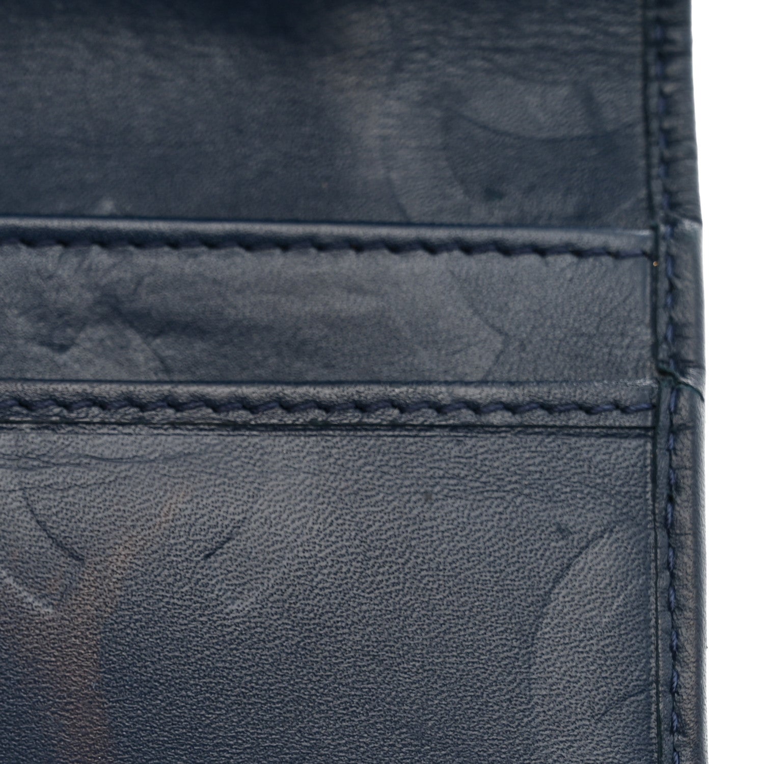 Chanel Calfskin Quilted Cambon Yen Wallet Blue 8 of 10
