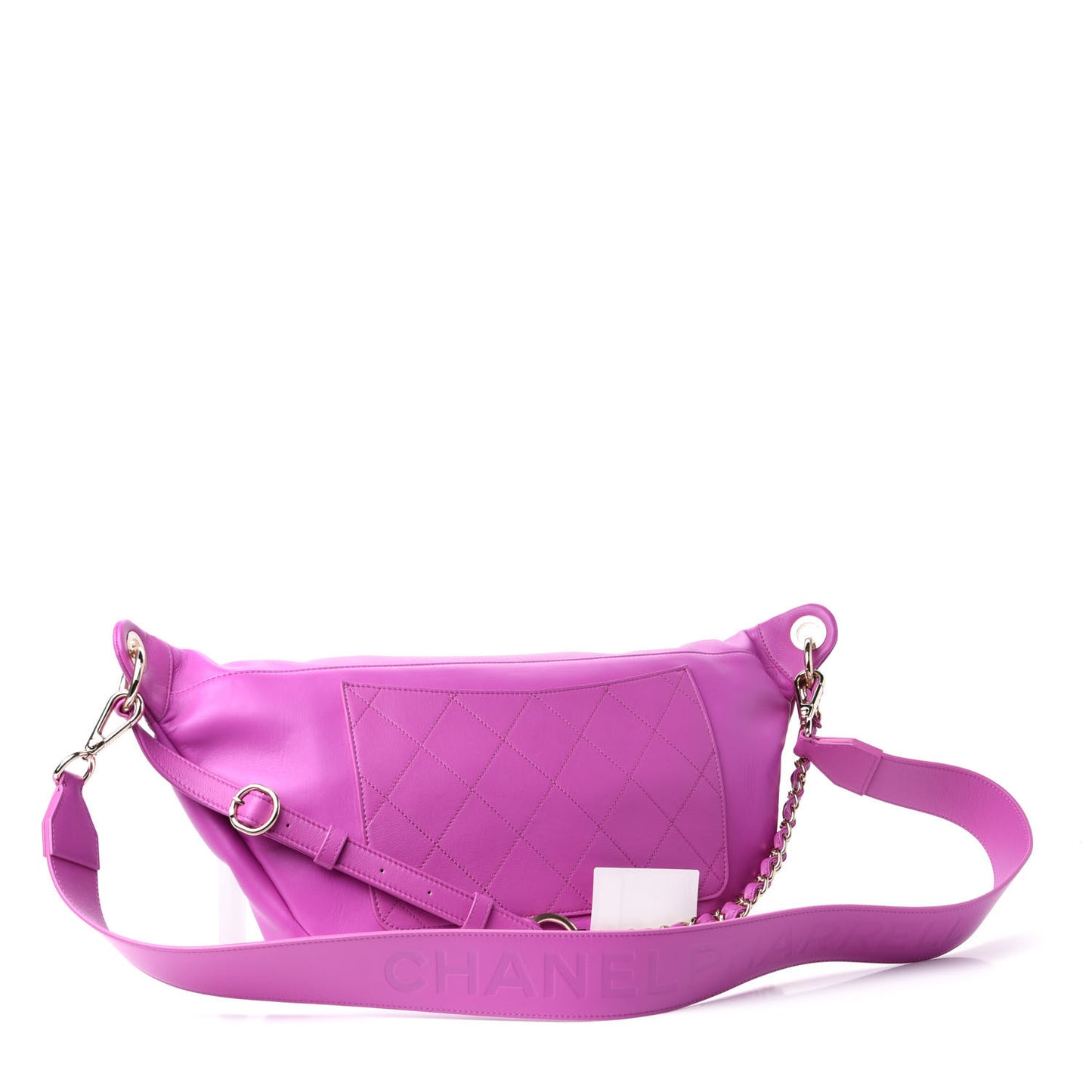X PHARRELL WILLIAMS Lambskin Oversized Waist Belt Bag Fuchsia