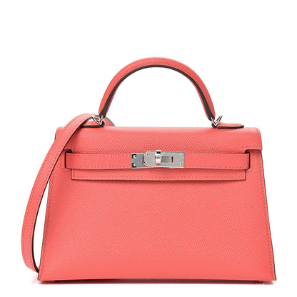 Hermes Epsom Mini Kelly Sellier 20 Rose Jaipur Rouge Vif 1 of 10