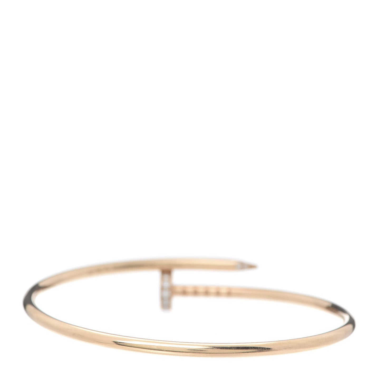 18K Pink Gold Diamond Small Juste Un Clou Bracelet 15