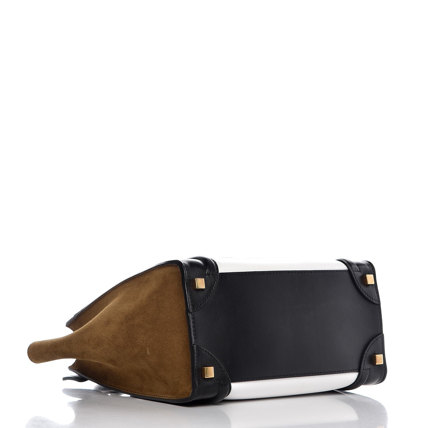 Celine Smooth Calfskin Nubuck Micro Tri-Color Luggage White 4 of 8