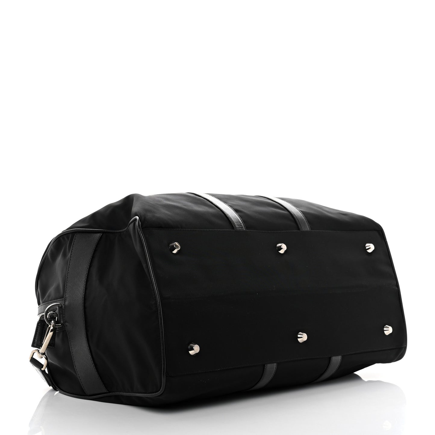 Tessuto Nylon Saffiano Viaggio Duffle Black