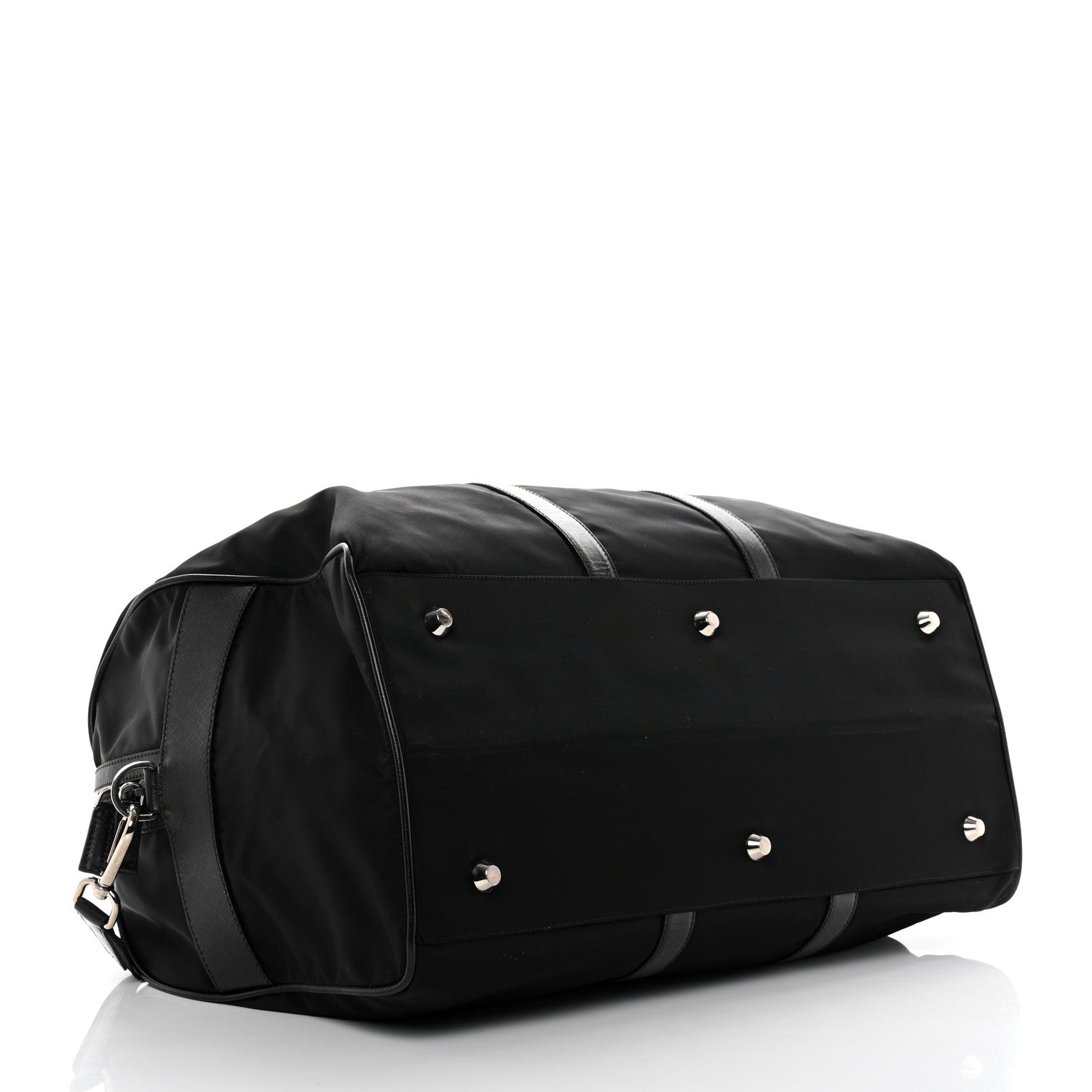 Prada Tessuto Nylon Saffiano Viaggio Duffle Black 4 of 10