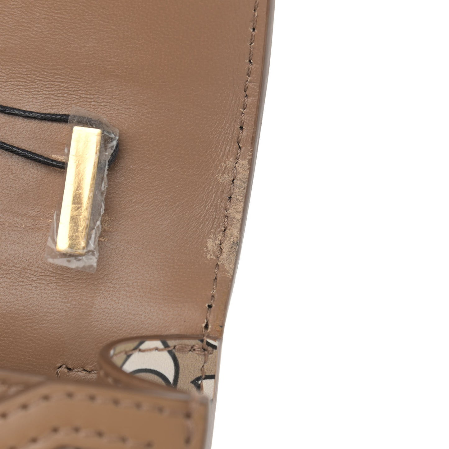 Calfskin Monogram Mini TB Bag Beige