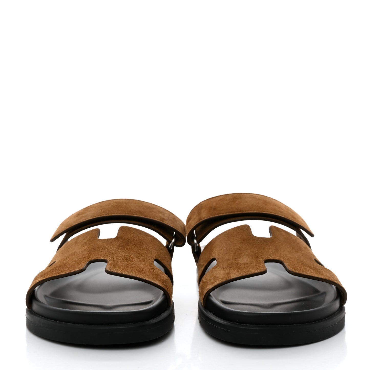 Suede Goatskin Womens Chypre Sandals 39 Brun Fume