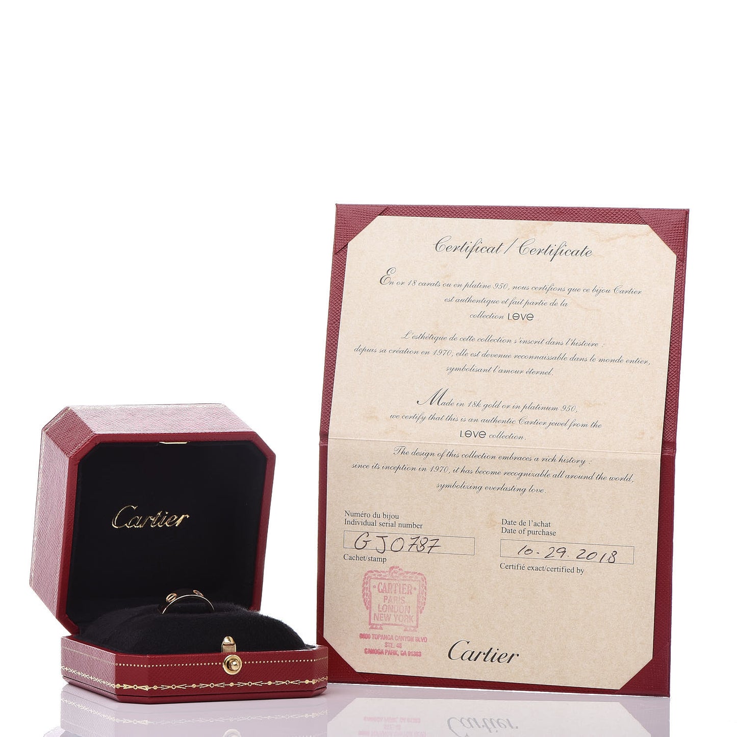 18K Yellow Gold 5.5mm LOVE Ring 53 6.25