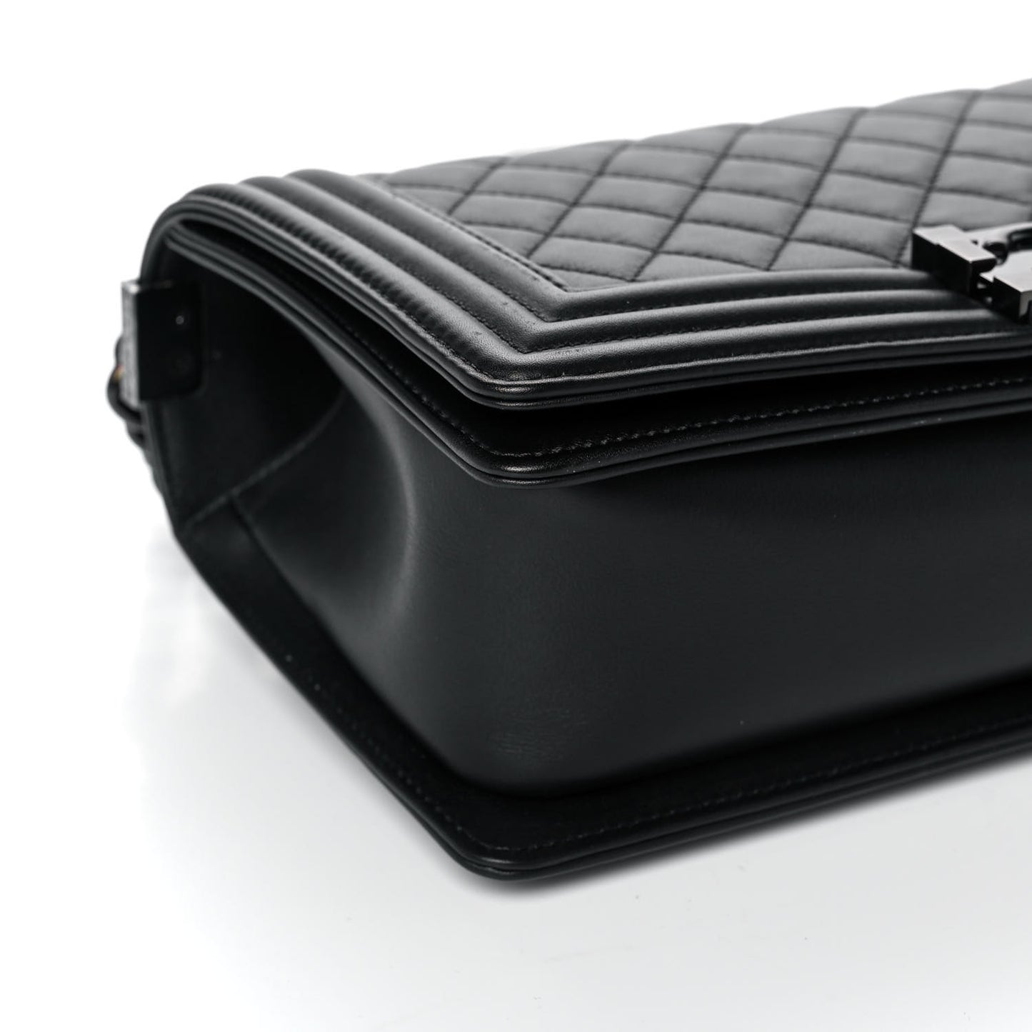 Calfskin Quilted Medium Boy Flap So Black