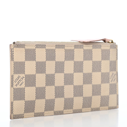 Louis Vuitton Damier Azur Felicie Chain Wallet Zippered Insert Rose Ballerine 3 of 9