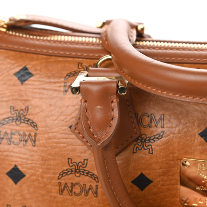 MCM Visetos Dog Bone Boston Bag Cognac 15 of 16