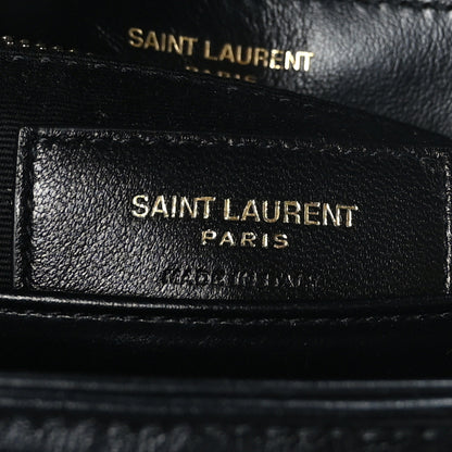 Saint Laurent Calfskin Y Quilted Monogram Toy Loulou Crossbody Bag Black 6 of 9