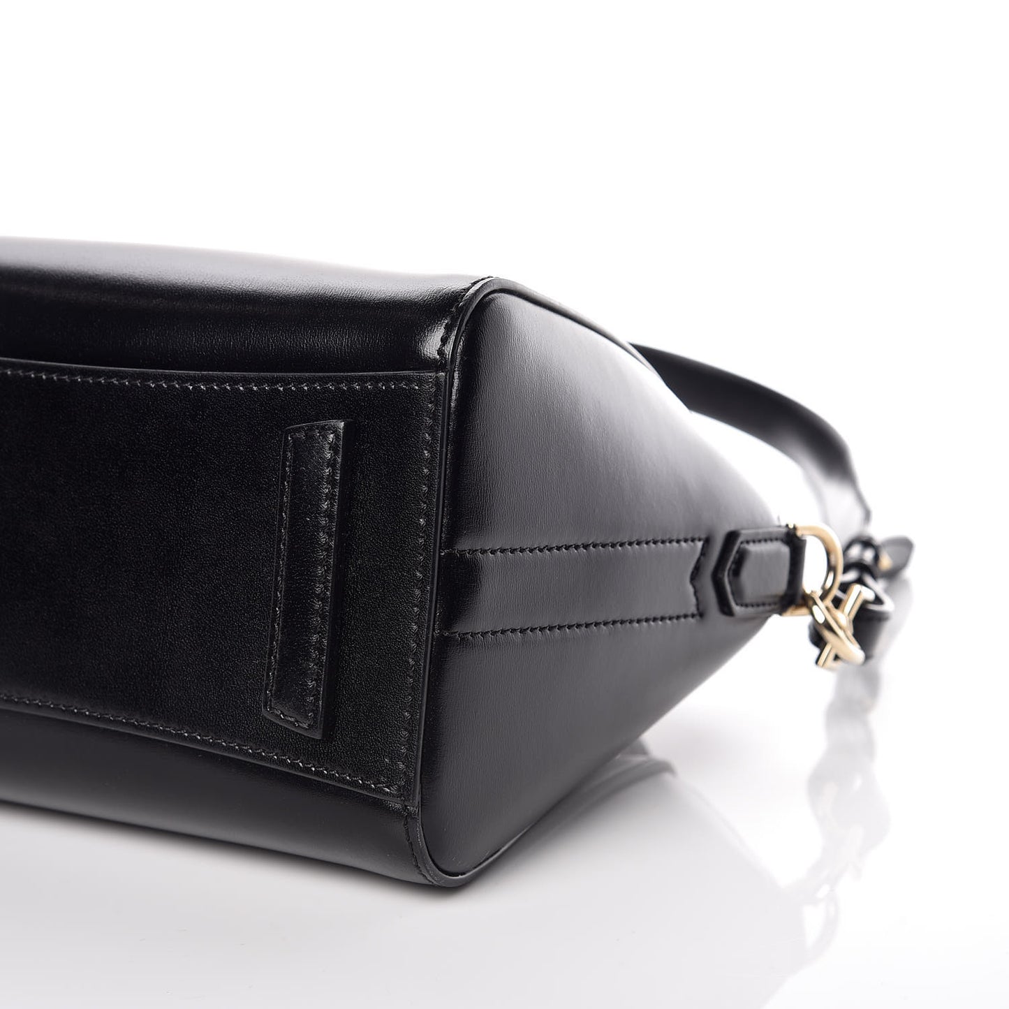 Shiny Lord Calfskin Mini Antigona Black