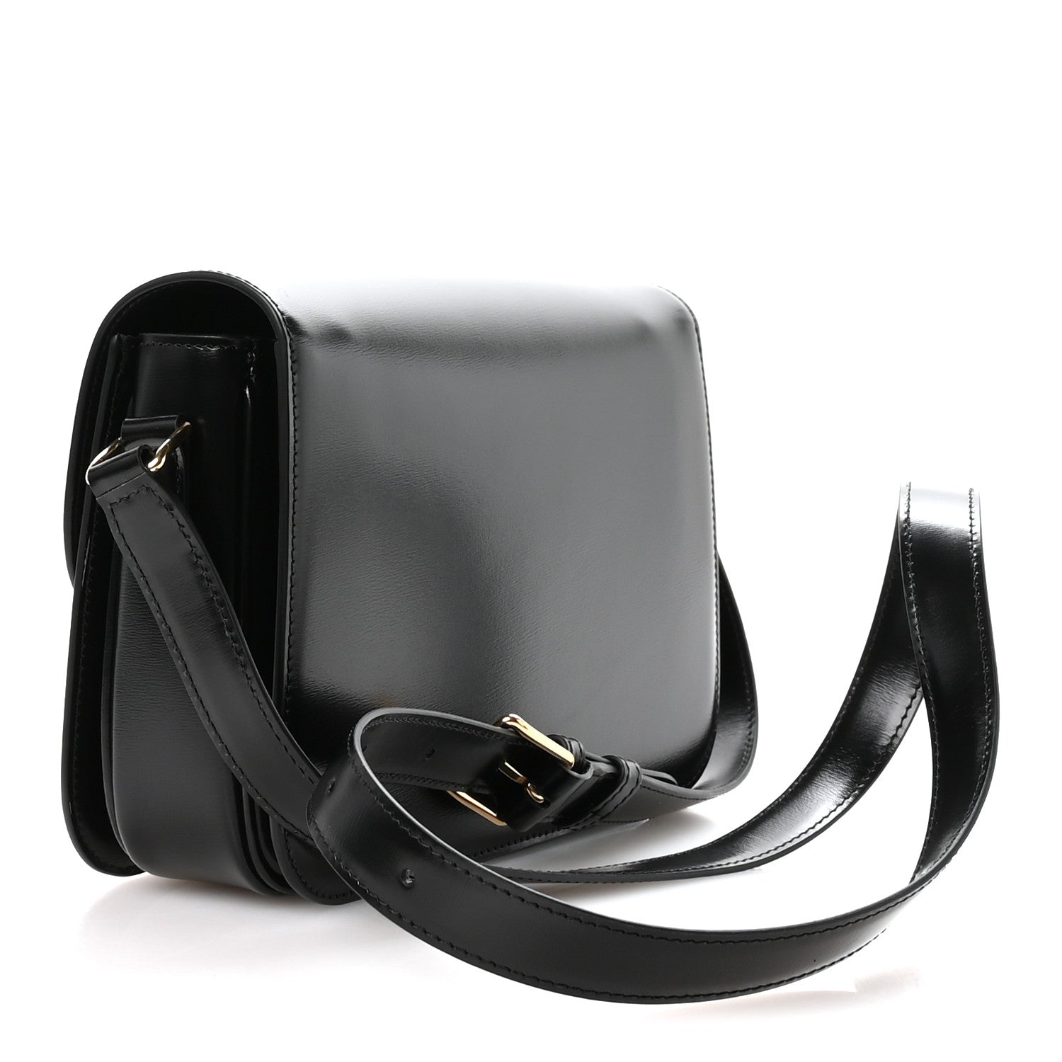 Celine Shiny Calfskin Medium Triomphe Black 3 of 13