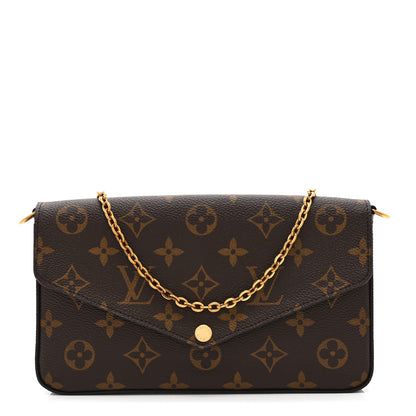 Louis Vuitton Monogram Pochette Felicie Chain Wallet Fuchsia 1 of 11