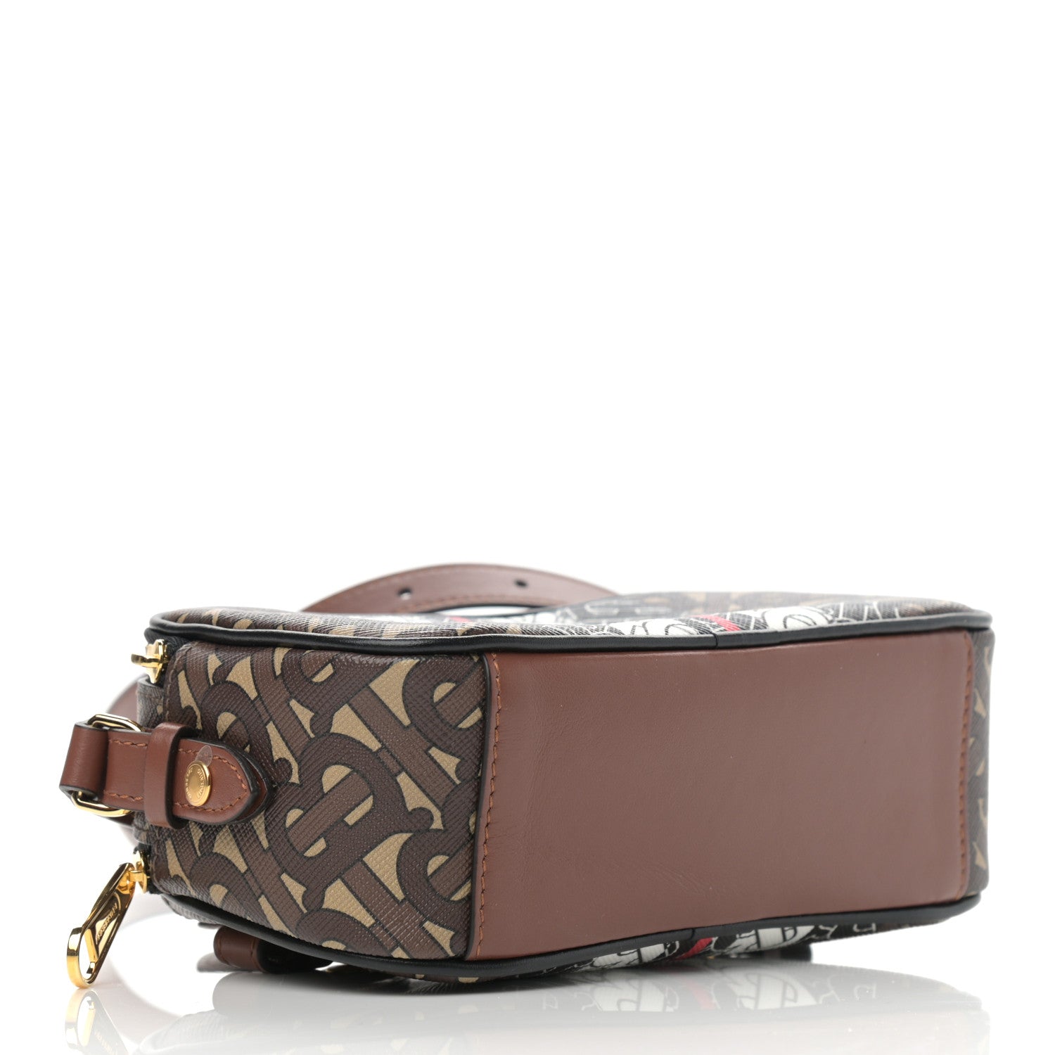 Burberry E-Canvas Monogram Stripe Camera Bag Bridle Brown 4 of 12