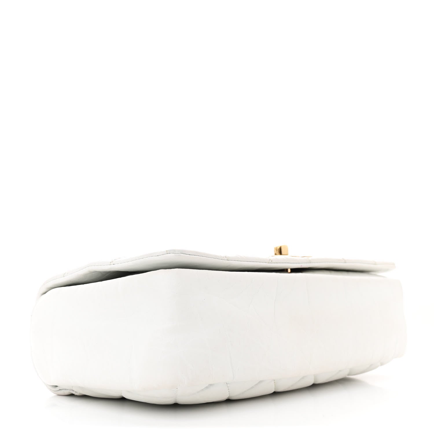 Chanel Aged Calfskin Quilted Medium Pondichery Flap White 4 of 10