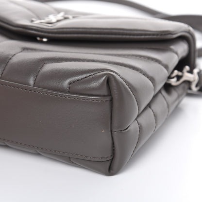 Saint Laurent Calfskin Y Quilted Monogram Toy Loulou Crossbody Bag Earth 9 of 10
